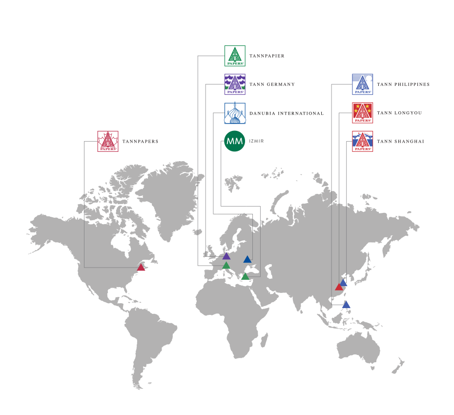 World map TANN affiliates